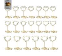 Table Number Holders - Table Card Holders |Wire Picture Holder |Small Heart Shape Holder for Food Labels |Small Tables Cards Holderrs for Centerpieces,Parties Decoration |Metal Place Card Stand