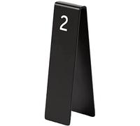Table Numbers 1-10, Creative Vertical Double-Sided Table Number Plate Restaurant Called Number Plate Meal Card Table Position Card Table, 17Cmx5Cm(Black)