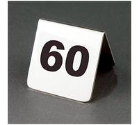 Table Numbers 1-25/50/100 Table Place Cards, Stainless Steel Table Number Cards, Restaurant Cafe Bar Seating Tent Table Numbers, Wedding Table Number 1.6X1.9 Inches(01 To 60)