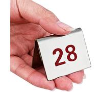Table Numbers 1-25, Stainless Steel Table Number Cards Restaurant Cafe Bar Seating Tent Table Numbers Double-Sided For Wedding, Party, Events Or Catering Decorations(Black-B35Cm)