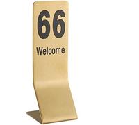 Table Numbers 1-50, Stainless Steel Gold Double Sided Digital Table Number Plate Restaurant, 14.5×5Cm L-Shaped Place Cards For Wedding Anniversary Events Party, Restauran(12 Wheels-37Cm)