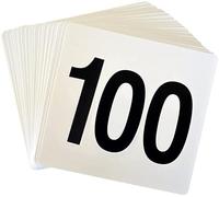 Table Numbers 1 To 100, Double Side Plastic Table Numbers White Square Seat Cards Party Event Restaurant Bar Accessories Cafe Utensil(2Tier)