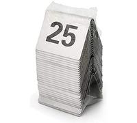 Table Numbers 1 To 25/50/100, Stainless Steel Table Number Cards, Restaurant Cafe Bar Seating Tent Table Numbers Double-Sided For Wedding, Party, Events Or Catedecoration(White-1 To 20)