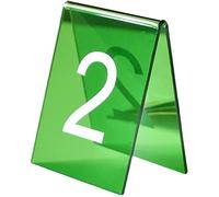 Table Numbers, Colorful Acrylic Restaurant Place Number Plate,Double Sided Table Number Table Plate Digital Restaurant Card, 90X80Mm/Black/1 To 20(Black-50X61Cm)