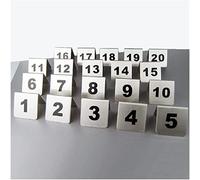 Table Numbers Plate 1-25/50/100, Stainless Steel Table Number Cards, Restaurant Cafe Bar Seating Tent Table Numbers Double-Sided For Wedding, Party, Events Or Catering De(Black-A)
