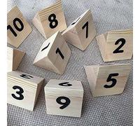 Table Numbers, Wood Restaurant Place Number Plate, Suitable For Wedding, Party, Event Or Catedecorations, 50X60Mm/1 To 40(1 To 100-5 * 5Cm(2 * 2Inch))