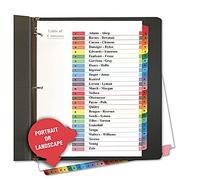 Table of Contents Dividers, Assorted Color 26-Tab, A-Z, Letter, White, 26/Set, Sold as 1 Set
