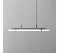 Table Penadnt Long Strip Dining Romm Chandeliers Nordic LED Pendant Kitchen Island Fixture Linear Hanging Light for Bar