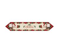 Table Runner - 72in Linen Holiday Decor For Dining Table | Seasonal Cloth Accent With Classic Christmas Elements, Home Kitchen Cafe Restaurant School Indoor Outdoor Celebrations