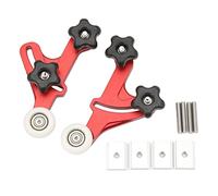 Table Saw Guide Set, Bearing Roller Press Feeder, Aluminum Alloy Woodworking Guide with Double Rollers, for Table Saws, Band Saws, Engraving Machines