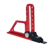 Table Saw Height Aluminum Alloy 0 to 60mm 45° Multifunctional Woodworking Tool Setting Depth Measuring Tool for Table Saw, Router, Drill Press