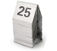 Table Signs, Stainless Steel Tent Table Number Cards Restaurant Cafe Bar Seating Table Numbers Wedding Birthday Party Supplies(1 To 25)