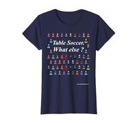Table Soccer What Else? Frase Spiritosa Squadre Subbuteo Maglietta, Donna, Navy, L