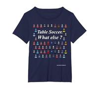 Table Soccer What Else? Frase Spiritosa Squadre Subbuteo Maglietta, Donna Plus-Size, Navy, 1X