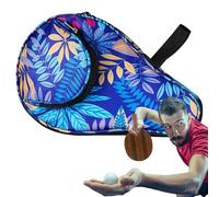 Table Tennis Paddle Bag - Colorful Racket Case with Ball Storage Pocket | Durable Oxford Cloth Cover For Pong Bat & Accessories - Drop Resistant Paddle Bag For Teenagers, Friends & Family Game Lo
