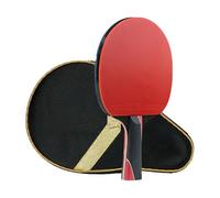 Table Tennis Paddle - Fibra di carbonio, racchetta con custodia | Professional, Pong Bat | Prestazioni stabili, pagaia | Racket da competizione a cinque stelle per i giocatori di tornei di allena