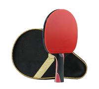 Table Tennis Paddle - Fibra di carbonio, racchetta con custodia | Professional, Pong Bat | Prestazioni stabili, pagaia | Racket da competizione a cinque stelle per i giocatori di tornei di allena