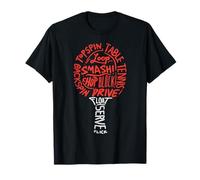 Table Tennis Paddle Words Ping Pong Player Champion Gift Maglietta
