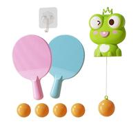 Table Tennis Trainer - Perfect Your Skills Anytime Alone | Hangable Door Pong Game With Adjustable Elastic Cord | Solo Practice Equipment For Adults Children Indoor Outdoor Home Gym Includes Racket Ba