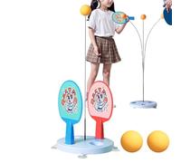 Table Tennis Training Kit - Interactive Racket Set, Elastic Rod | Pong Training for Indoor Outdoor Exercise, School, Office, Gym, Home, Beginners