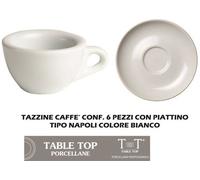 Table Top Tazzine Caffe' cf 6 pezzi con Piatto cc 0,6 Napoli TAB1196-6