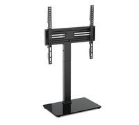 Meliconi Table400 Supporto TV da Tavolo Universale per Schermi 32"-60", VESA 200-300-400, Carico Fino a 30 kg, Base in Vetro Temperato, Nero