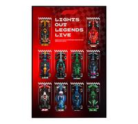 Tableau affichage murale per Lego Speed Champions 10 en 1 F1 Car 77242,77244,77245,77246,77247,77248,77249,77250,77251,80 x 50 cm 802 Auto Support murale (senza modèle)-Resistente LEGO Collezionismo