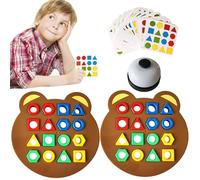 Tableau d'association de formes géométriques | Jeu de puzzle de blocs de correspondance de forme géométrique | Jeu de tri de formes colorées attrayantes Toys Interactive pour la maternelle,