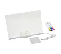 Tableau Lumineux LED Pour 19x31cm - Ardoise À Dessin Effaçable, Matériel Éducatif D’Écriture, Outil Portable Pour Tout-Petits, École, Maison Et Voyage