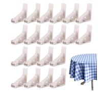 Tablecloth Holders - 20 Piece Table Cloth Clip | Clamps Cover | Windproof Transparent Tablecloth Clips | Secure Clamps for Outdoor Tables for Camping Dinner Restaurant Outdoor Birthday Christmas