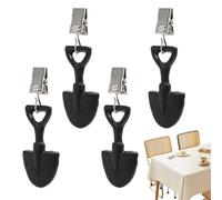 Tablecloth Weights - 4 Pieces Windproof Heavy Duty Metal Pendant | Shovel Shape Table Cover Weights | for Patio Picnic Garden Camping Wedding Party Beach Outdoor, Iron Shovel-Shaped Counterweights
