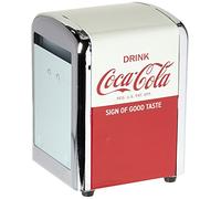 Tablecraft CC381 Coca-Cola Dispenser Tovaglioli, Metà, Rosso, Acciaio Inox