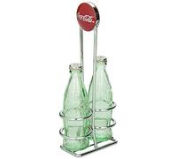 TableCraft Coca-Cola - Set di sale e pepe, con rastrelliera in metallo cromato, set di sale e pepe