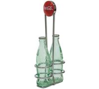 Tablecraft Set di sali e pepiere coca-cola con rastrelliera in metallo cromato set di sali e pepiere coca-cola
