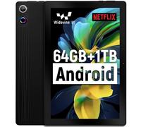 Tablet 10" Android 14, Octa-Core, 10GB RAM 64GB ROM 1TB espandibile, Widevine L1, touchscreen IPS 1280x800, BT 5.4, doppia fotocamera con flash (nero)
