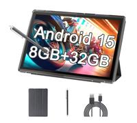 Tablet 10 Pollici Android 14 Tablet Con Custodia 6GB RAM+32GB ROM+1024GB Espanso, Batteria 6000mah Tableta, 2MP+8MP Doppia Fotocamera WiFi-6 10.1'' IPS HD Touch Screen, Tablet Android Incloud Case