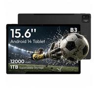 Tablet 15.6 Inch Android 13 Tablet, Large Tablet with1080 IPS HD Display Big Screen, 8-Core, 6GB+512GB, Support 512G TF Card, 12000mAh Long Lasting Battery for Movie/Work-Space Gray