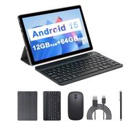 Tablet 2 in 1 2023, tablet Android 11 da 10 pollici con tastiera, 4 GB + 64 GB, tablet con pennino capacitivo per mouse, 1.8 GHz Quad Core, display touch HD 1280 x 800, doppia fotocamera da 8 MP,