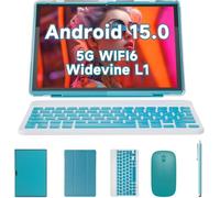 Tablet 2 in 1 Android 15 Tablet con tastiera 10 pollici Tabletas, Include Mouse Stylus Pen Case, 6000mAh 8GB+32GB ROM 1TB Tablet espandibile, 2MP+8MP Dual Camera, WiFi-6 BT Tablet PC.