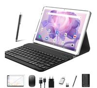 Tablet 2025 da 10 pollici, tablet 2 in 1 con tastiera, 5 G Wifi Android Tablet Pc-128 GB ROM (1 TB TF), Bluetooth 5.0, Octa-core1.8 GHz, 1080FHD, 13 MP+8 MP, 7000 mAh, certificazione GMS, tipo