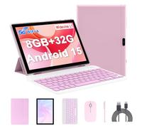 Tablet Android 12 da 10.1 pollici, tablet 2 in 1, 4 GB di RAM+64 GB ROM processore Quad-Core, tablet 1280 x 800 FHD con tastiera/mouse/custodia/penna/pellicola temperata, 8 MP doppia fotocamera 6000