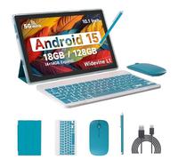 Tablet Android 13 con tastiera, 10.1 pollici 8GB RAM+128GB ROM/1TB Tablet PC espandibile, CPU Quad-core 1.8GHz, 1280*800 10" schermo HD, 2.4G/5G WiFi 6 BT 5.0 Tablet, Tablet 2 in 1 con custodia Mouse