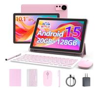 Tablet Android 13 da 10 pollici, 12 GB di RAM+128 GB ROM/1 TB di tablet espandibile, 2024 più recenti 2 in 1 tablet con custodia per tastiera, pennino per mouse, CPU quad-core 2.0
