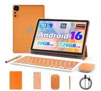 Tablet Android 14 da 10 pollici, tablet 2 in 1 con tastiera/mouse/custodia/stilo, 8 GB di RAM + 64 GB di ROM/Espandi 1 TB, processore quad-core da 1,8 GHz, touch screen IPS HD 1280 x 800, fotocamera