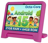 Tablet Android 14 per bambini, tablet da 10,1 pollici aggiornati 2025 con processore Octa-core, batteria da 6000 mAh, spazio per bambini, controllo parentale, app per bambini precaricate, doppio WiFi