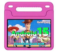 Tablet Android 14 per bambini, tablet da 10,1 pollici aggiornati 2025 con processore Octa-core, batteria da 6000 mAh, spazio per bambini, controllo parentale, app per bambini precaricate, doppio WiFi