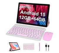 tablet Android 14, tablet da 10 pollici, 8 GB di RAM+64 GB ROM, tablet 2 in 1 con custodia per tastiera e pennino capacitivo per mouse, tablet processore quad-core da 1,8 GHz, touch screen