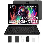 Tablet Android 16 da 11 pollici con tastiera, 32 GB di RAM 128 GB ROM | Android 16 11" IPS Screen, 32GB RAM 128GB ROM 1TB Expansion, 8000mAh Battery, WiFi 6, 5/8MP Camera, Mouse, Stylus Case,