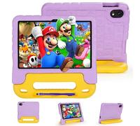 Tablet Bambini 10 Pollici Android 15 Tablet educativi per bambini ,Processore octa-core per il gaming, 8 GB RAM 128 GB ROM (TF 1TB) 5G WiFi6 Controllo Parentale Tablets con Custodia Antiurto (Viola)