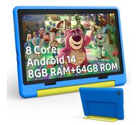 Tablet Bambini 10 Pollici Bambini Tablet HD Schermo IPS 1280 * 800 Tablet Touch per bambini Android 14 Octa-Core 8GB+64GB espandibile fino a 1TB Controllo Parentale 5MP+8MP WiFi 6 BT 5.3 (blu)